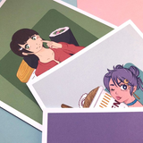 Power Food Girls Postkarten-Set