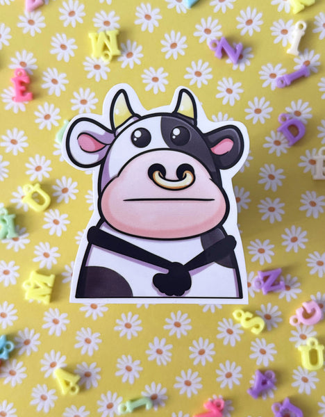 Nerdshit - Waiting Cow - Sticker