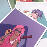 Power Food Girls Postkarten-Set